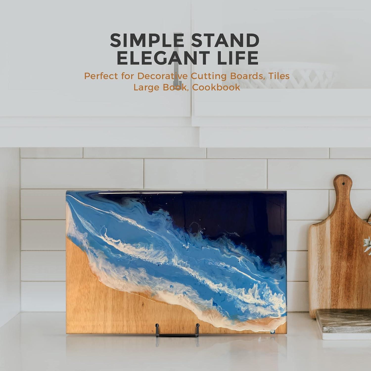 Soportes para Platos TR-LIFE 20 cm, Metal Negro, 2 Piezas