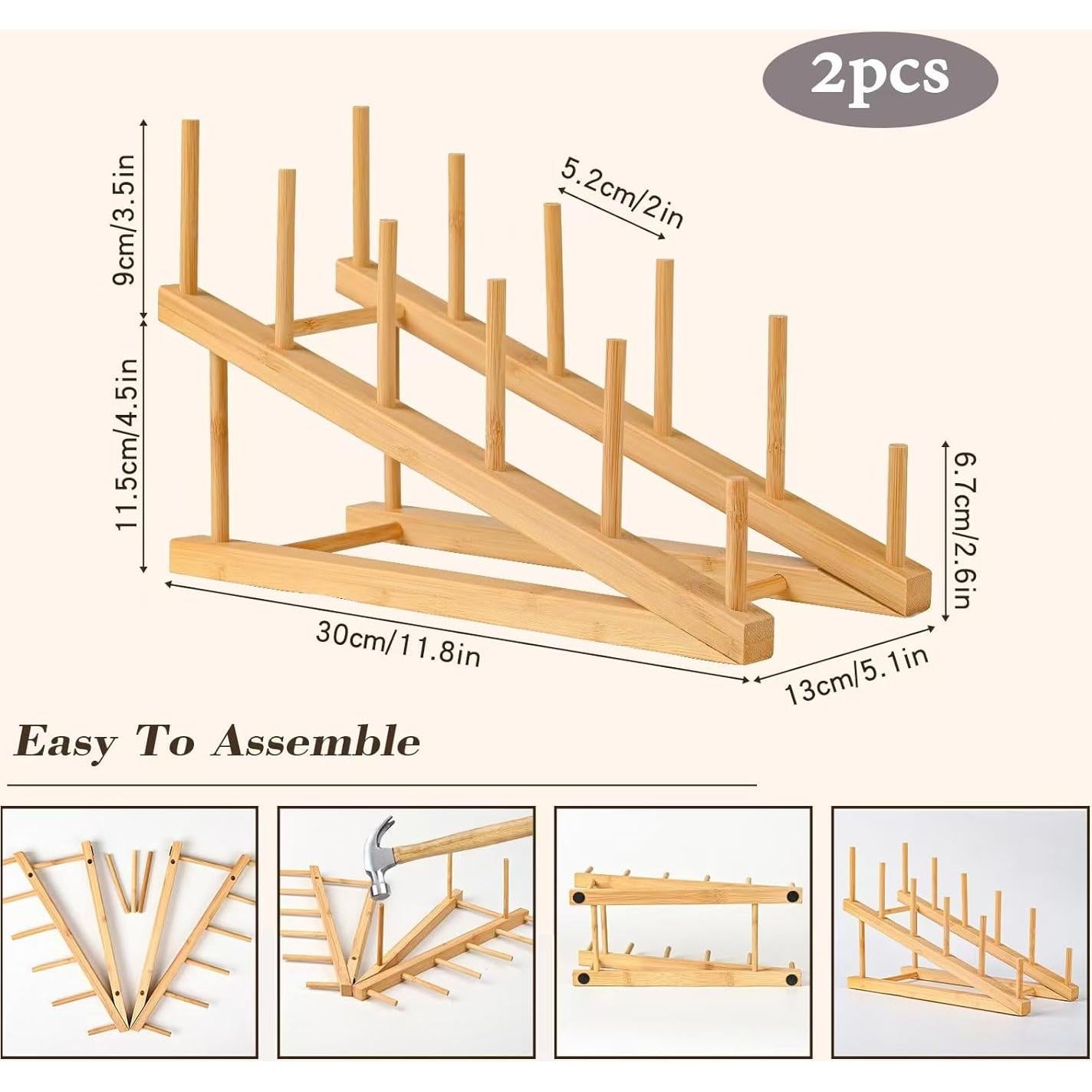 Soportes de Exhibición de Madera SRYESA para Platos - 2 Piezas