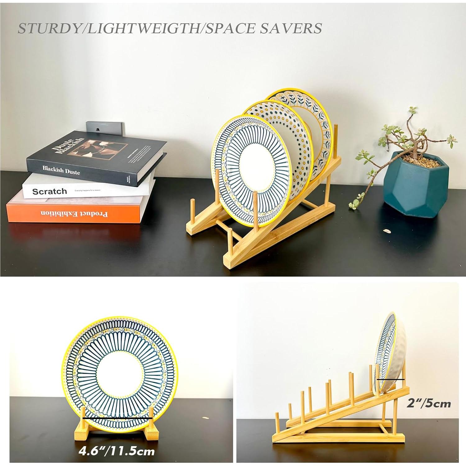 Soportes de Exhibición de Madera SRYESA para Platos - 2 Piezas