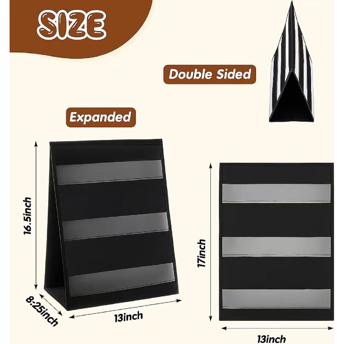 Soporte de Marcador Doble Cara Faccito 42x33 cm Negro