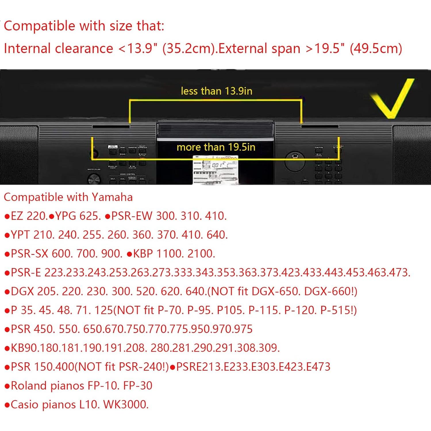 Soporte de Música para Partituras Yamaha PSR YPT DGX 49.5 cm