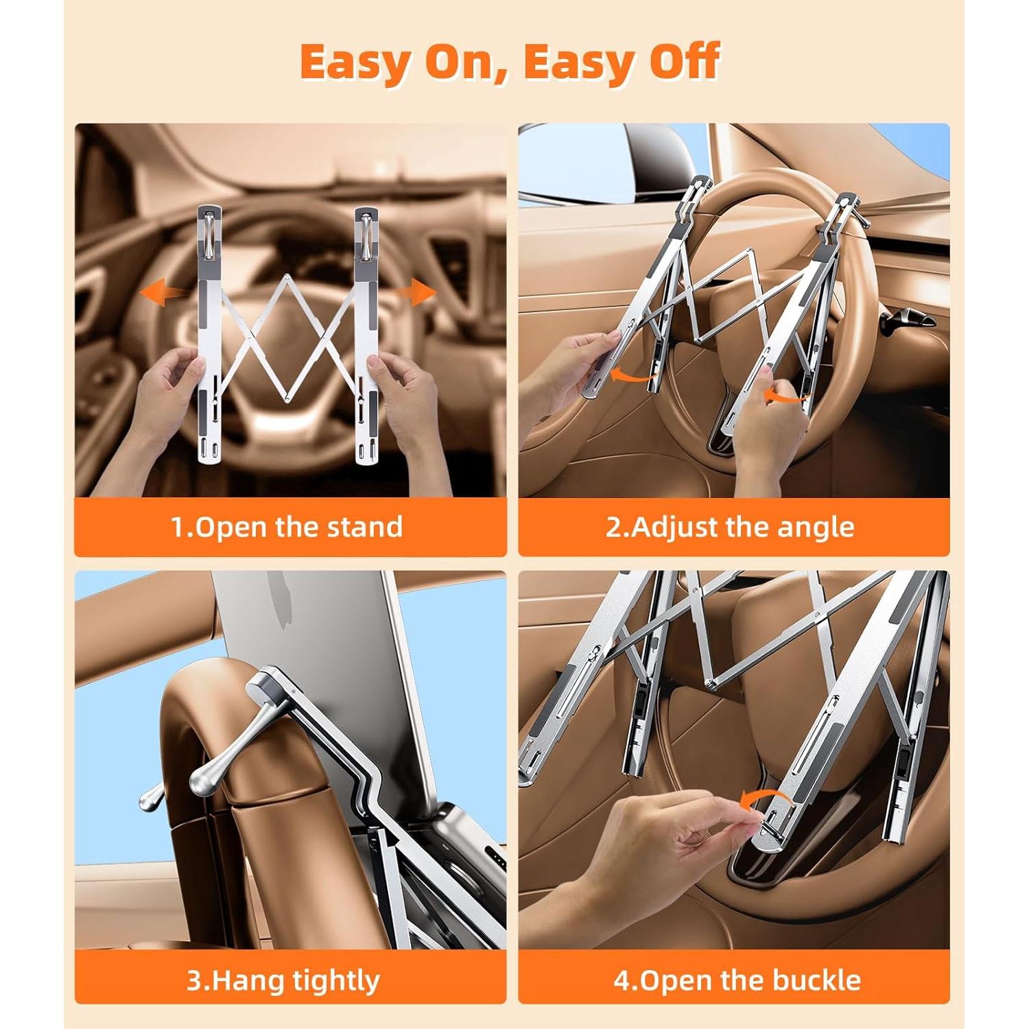 Soporte de Laptop para Auto DICMKY Ajustable en Altura