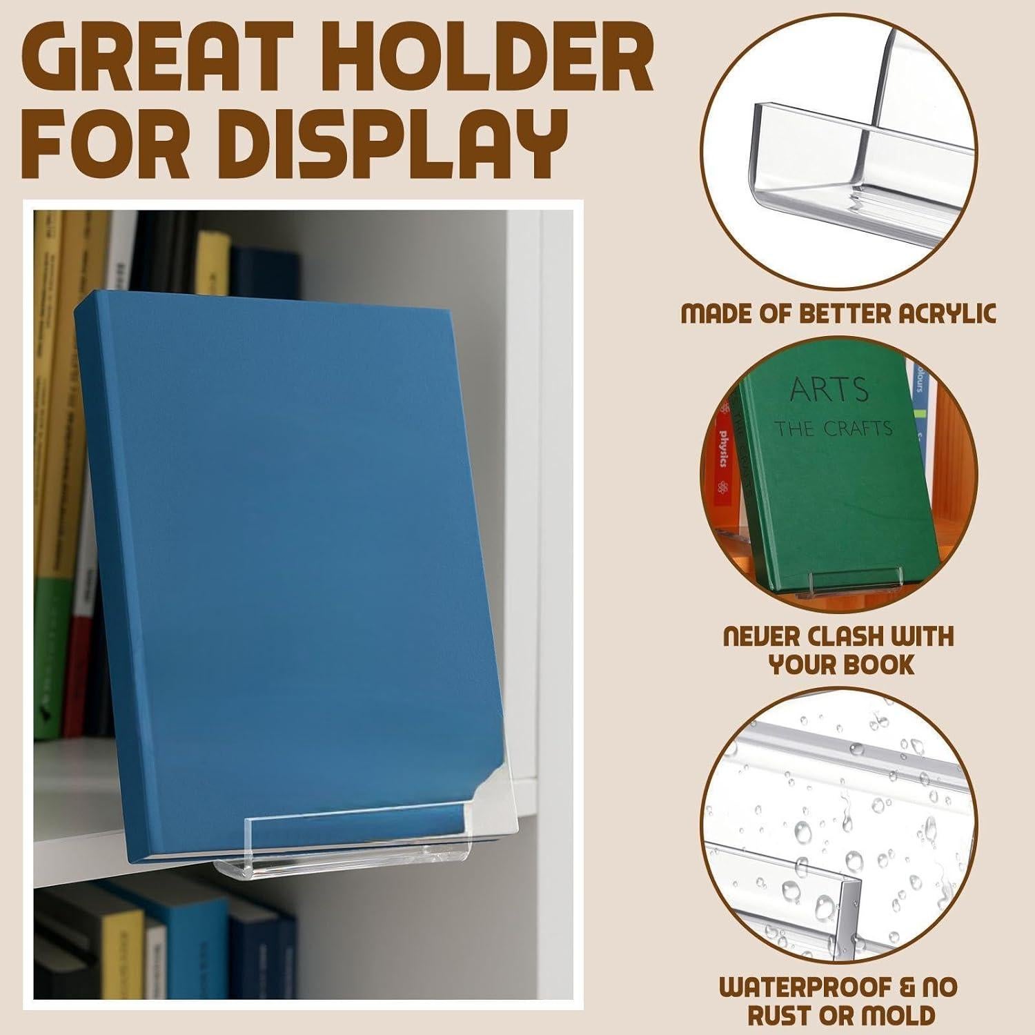 Paquete de 4 Soportes de Acrílico Transparentes Memorywuu