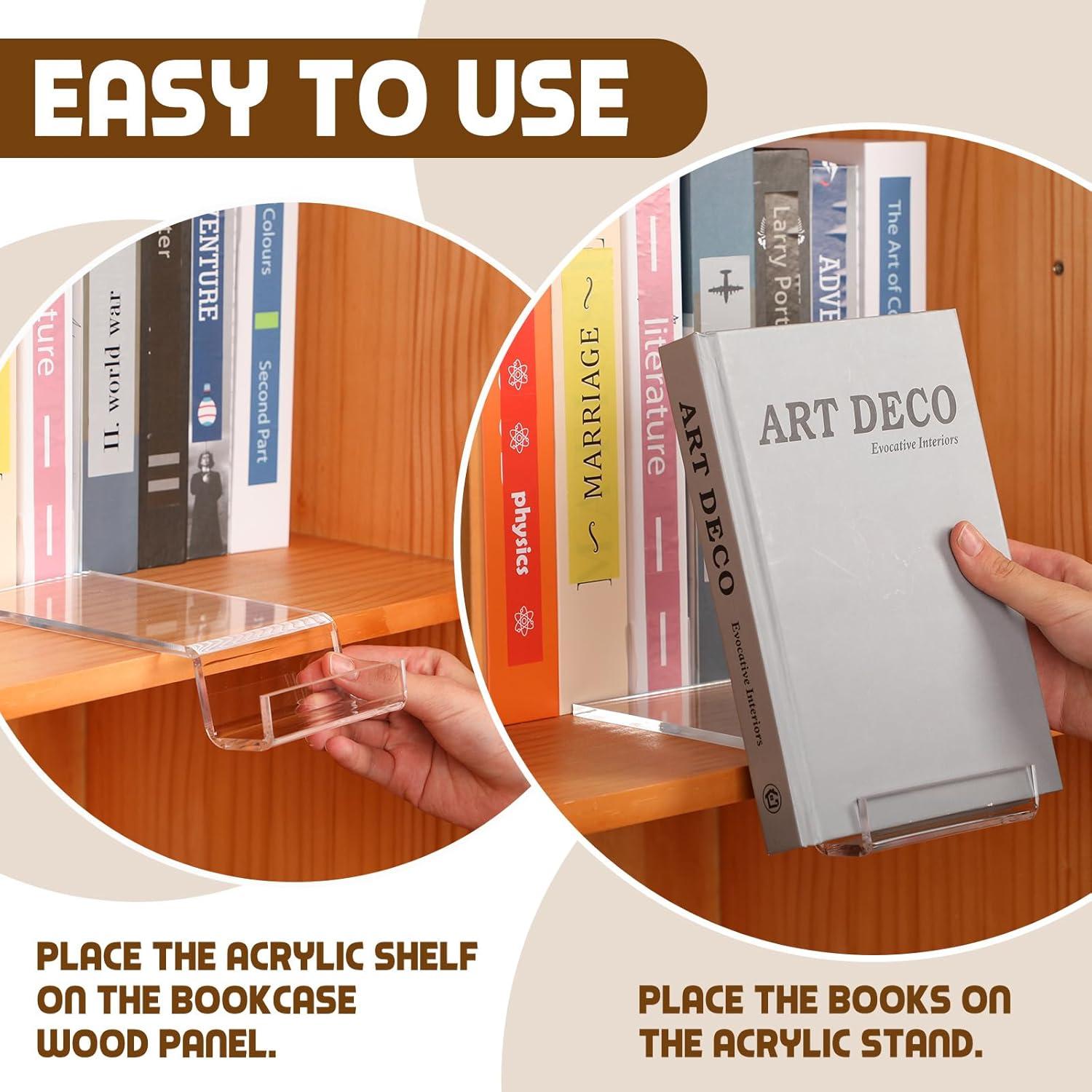 Paquete de 4 Soportes de Acrílico Transparentes Memorywuu