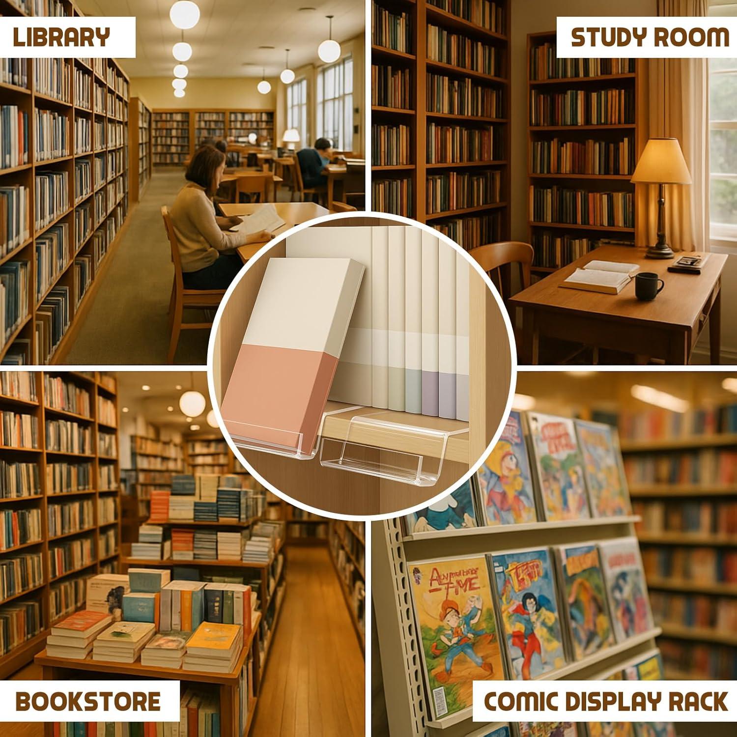 Paquete de 4 Soportes de Acrílico Transparentes Memorywuu