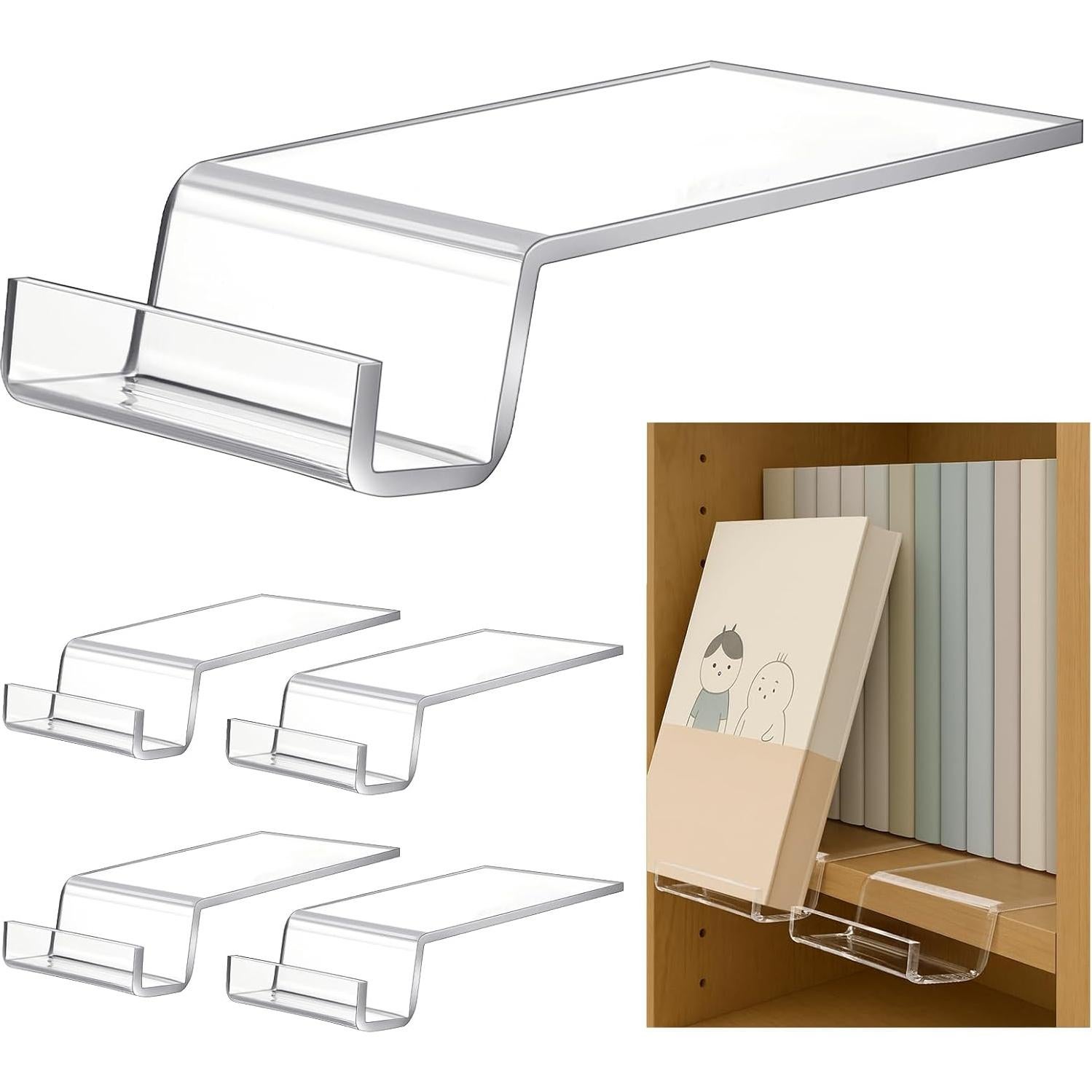 Paquete de 4 Soportes de Acrílico Transparentes Memorywuu