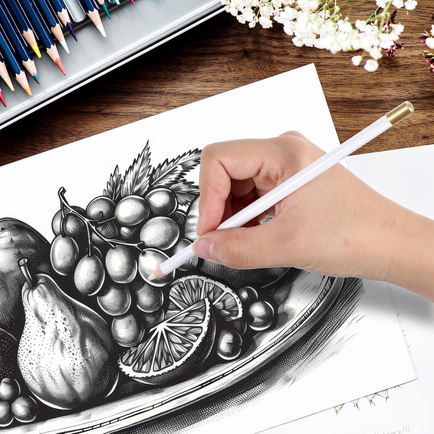 Juego de 8 Lápices Borradores Lusofie 17.5 cm para Artistas