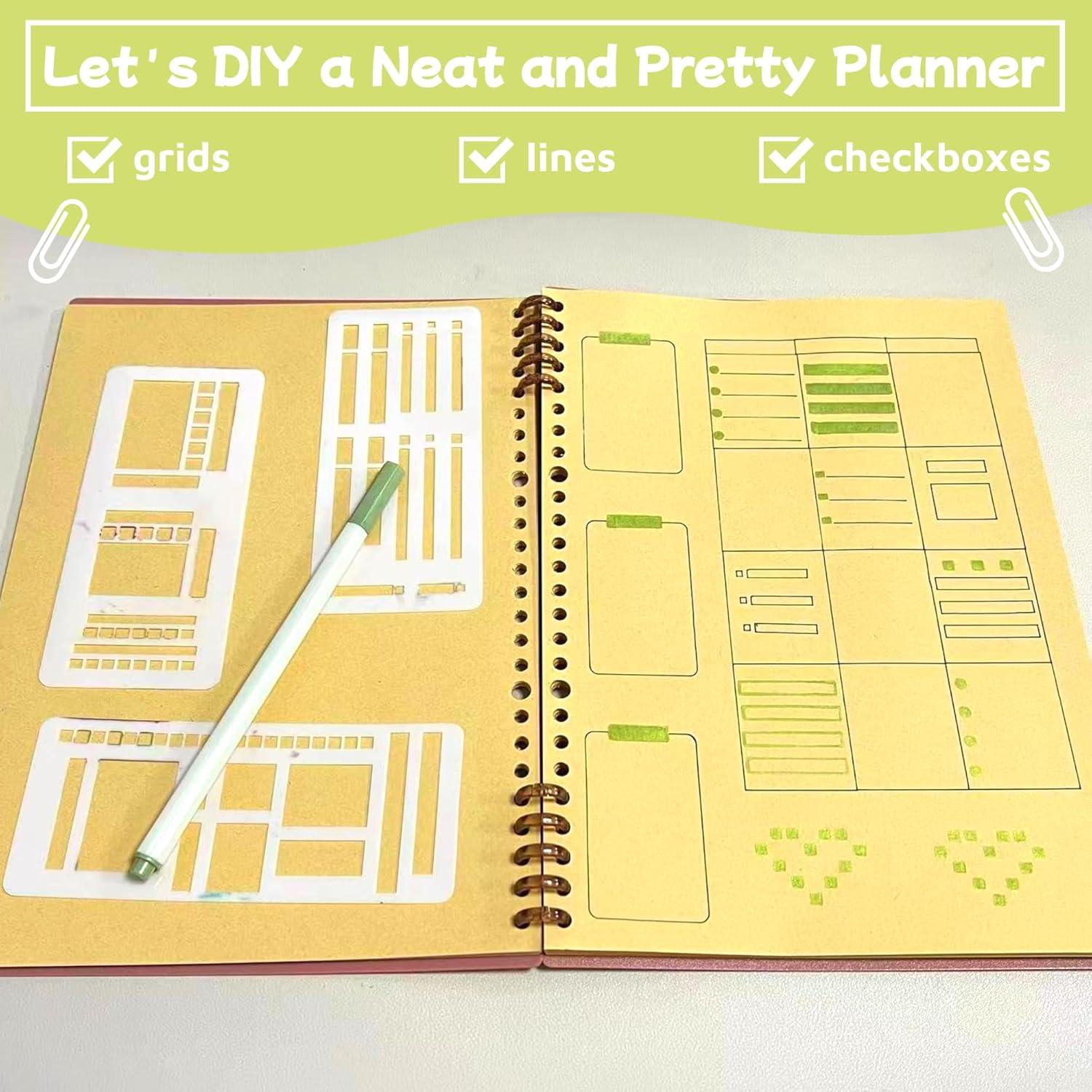 Conjunto de Plantillas Reutilizables Riomh 9 Piezas para Planificadores