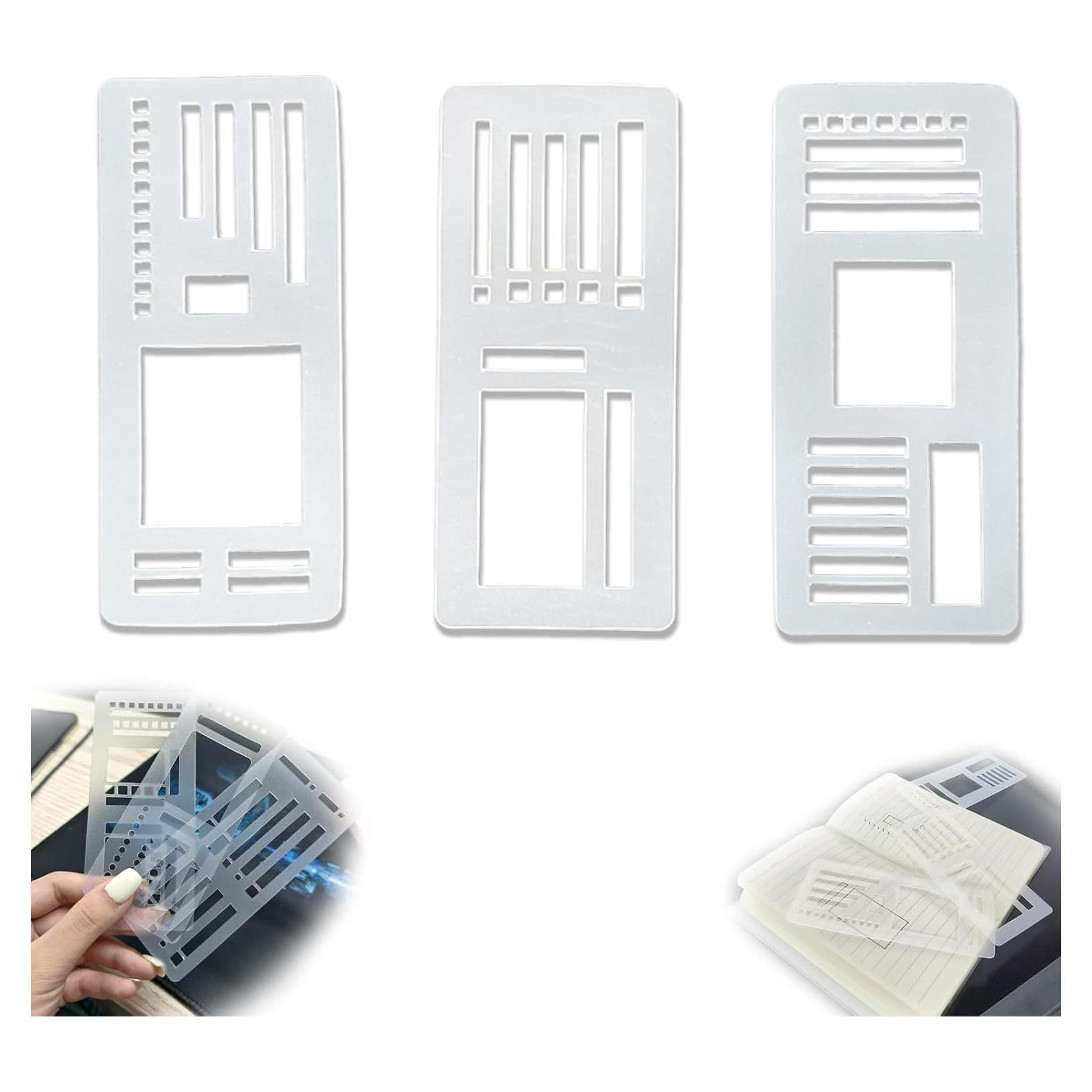 Plantillas de Registro Flexible Pricyru - 3 Paquetes para Diarios