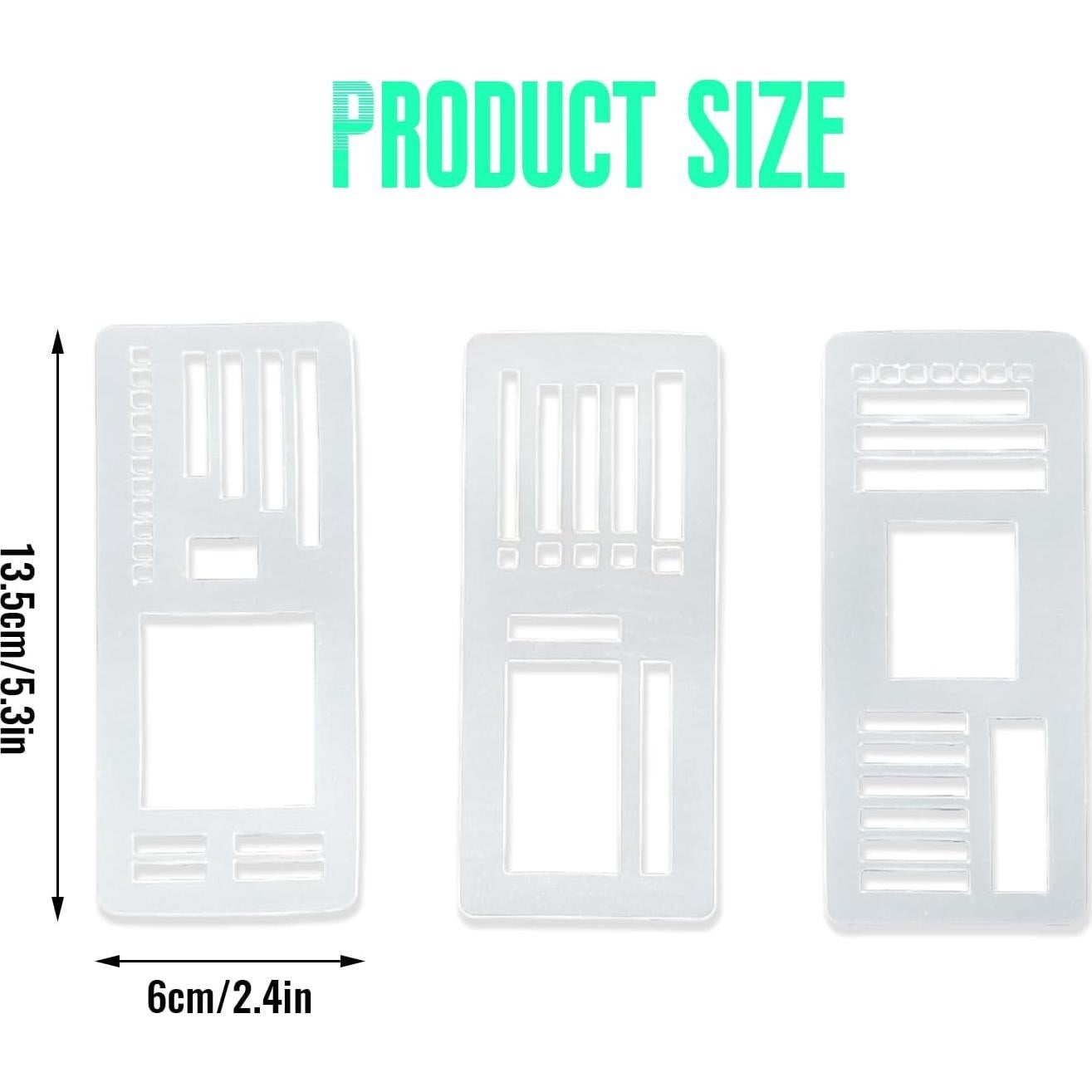 Plantillas de Registro Flexible Pricyru - 3 Paquetes para Diarios