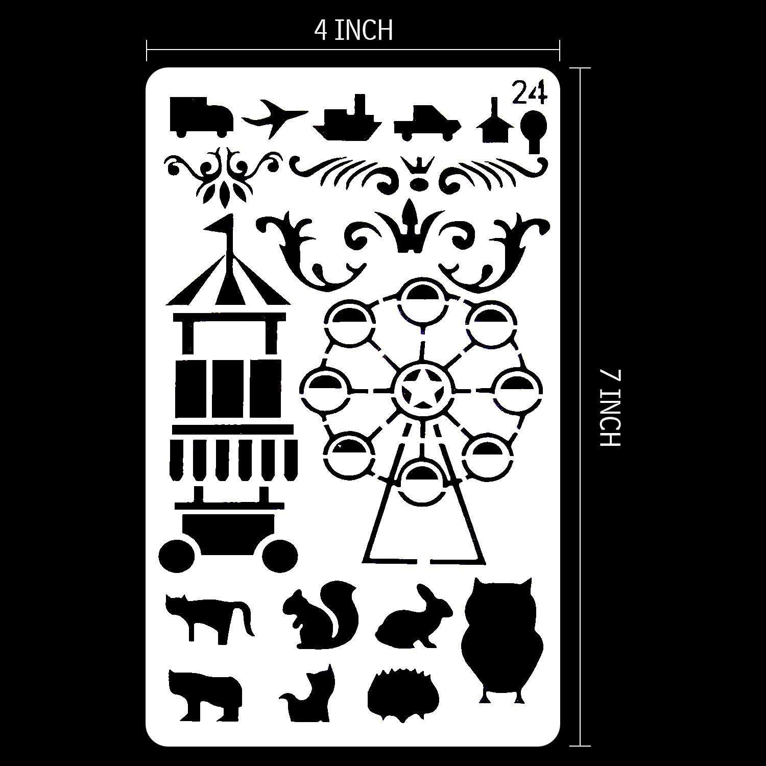 36 Plantillas de Diario Reutilizables CH HAICHENG 10x18 cm