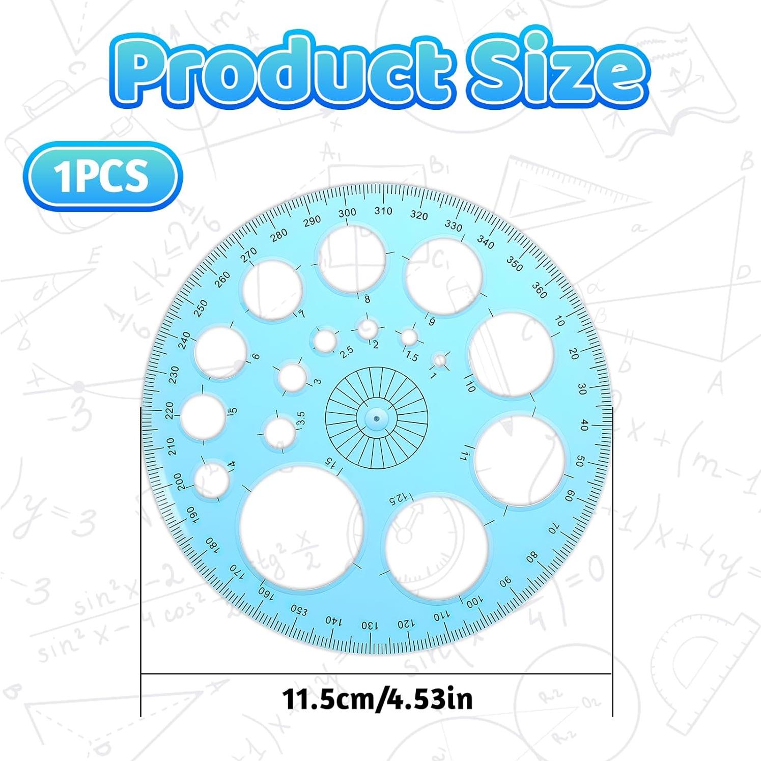 Plantilla de Círculo para Dibujar BOHUIZ 11.5 cm Azul