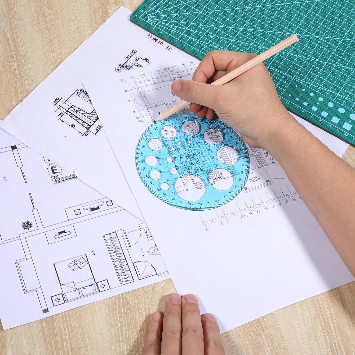 Plantilla de Círculo para Dibujar BOHUIZ 11.5 cm Azul