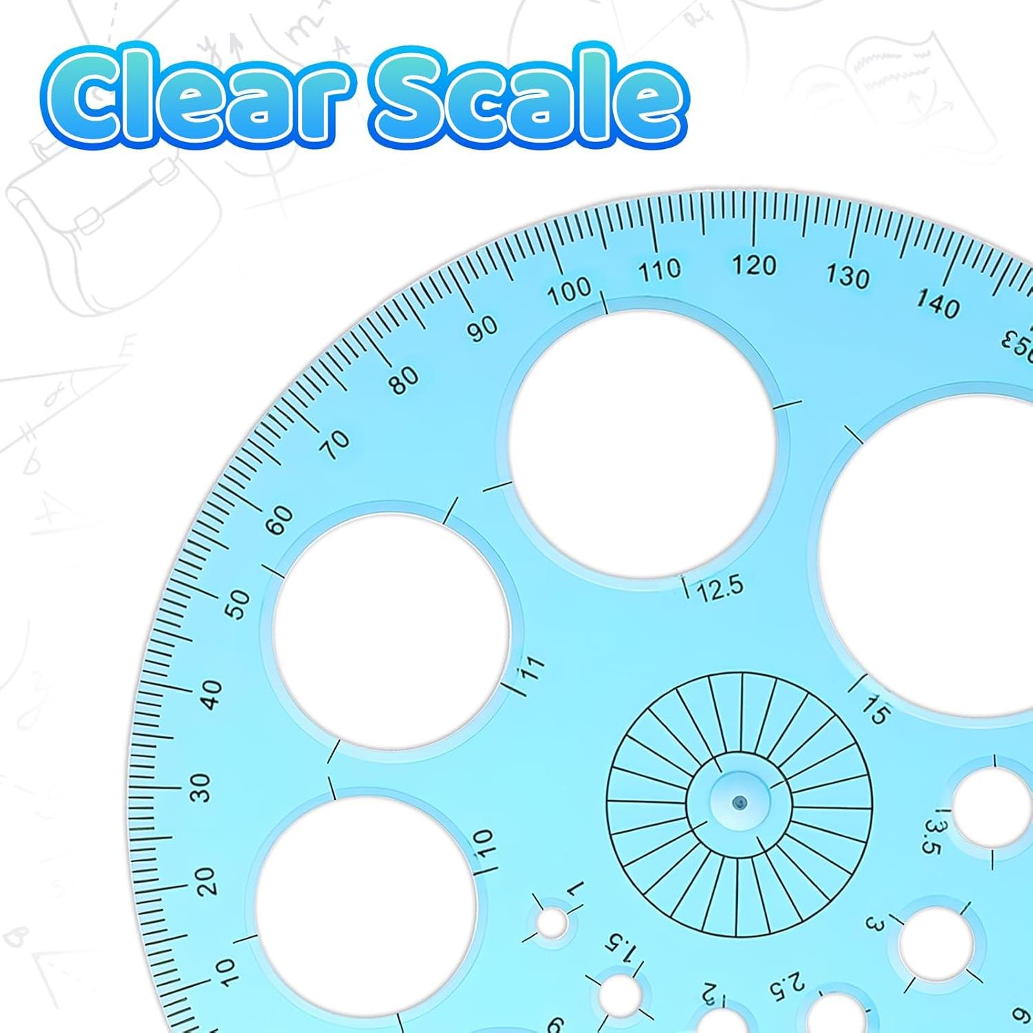 Plantilla de Círculo para Dibujar BOHUIZ 11.5 cm Azul