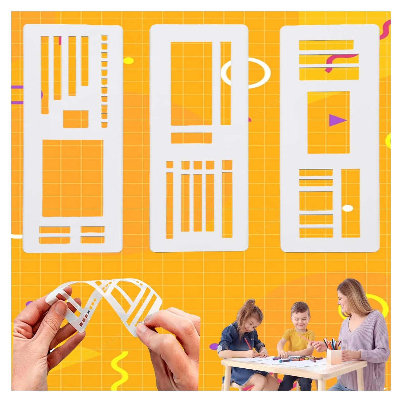 Plantillas de Registro Flexible PMDYBY64, 3PC Reutilizables