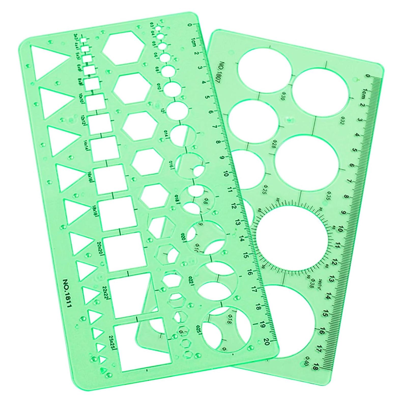 Plantillas de Círculo Ceemiaa - Paquete de 2 para Dibujo Geométrico