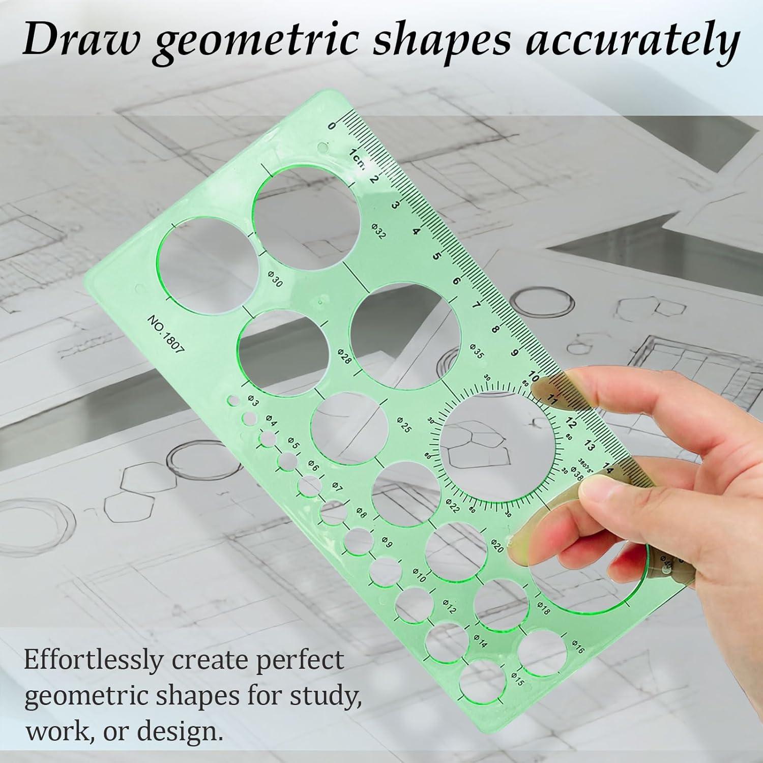Plantillas de Círculo Ceemiaa - Paquete de 2 para Dibujo Geométrico