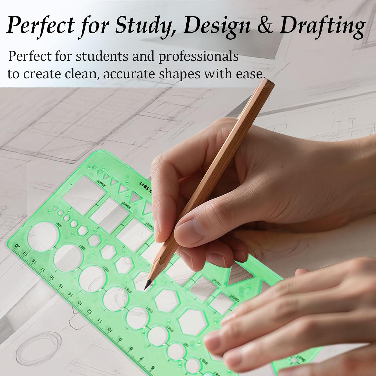 Plantillas de Círculo Ceemiaa - Paquete de 2 para Dibujo Geométrico