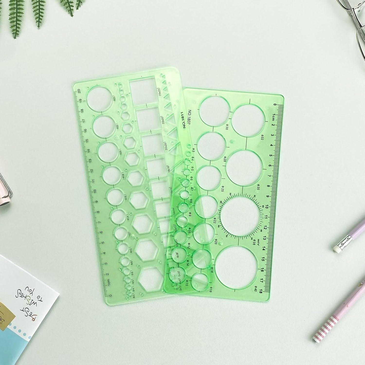 Plantillas de Círculo Ceemiaa - Paquete de 2 para Dibujo Geométrico