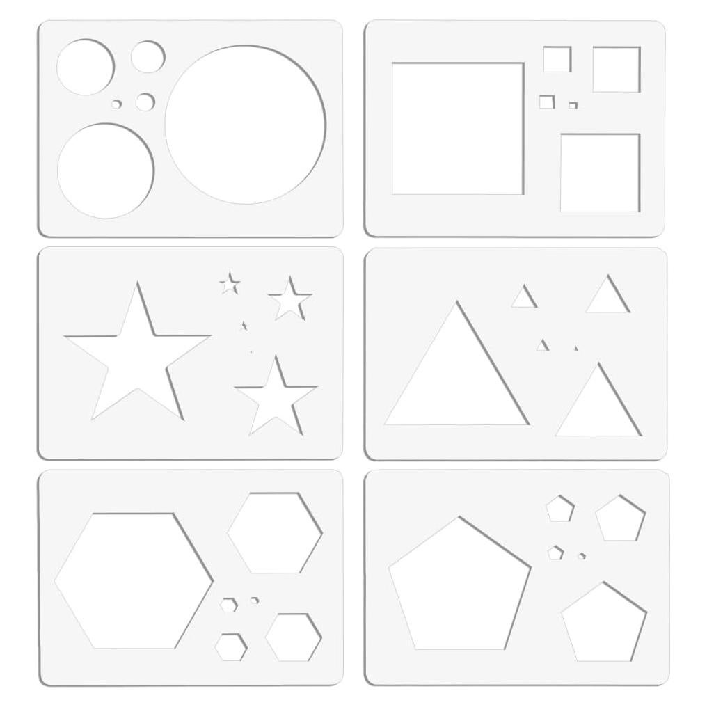 Plantillas de Pintura Geométrica Acrílica BENECREAT 17x12cm