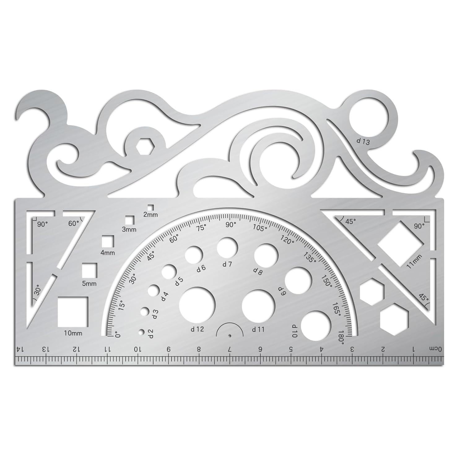 Plantilla de Curva Francesa ORIGACH de Acero Inoxidable 14x19cm