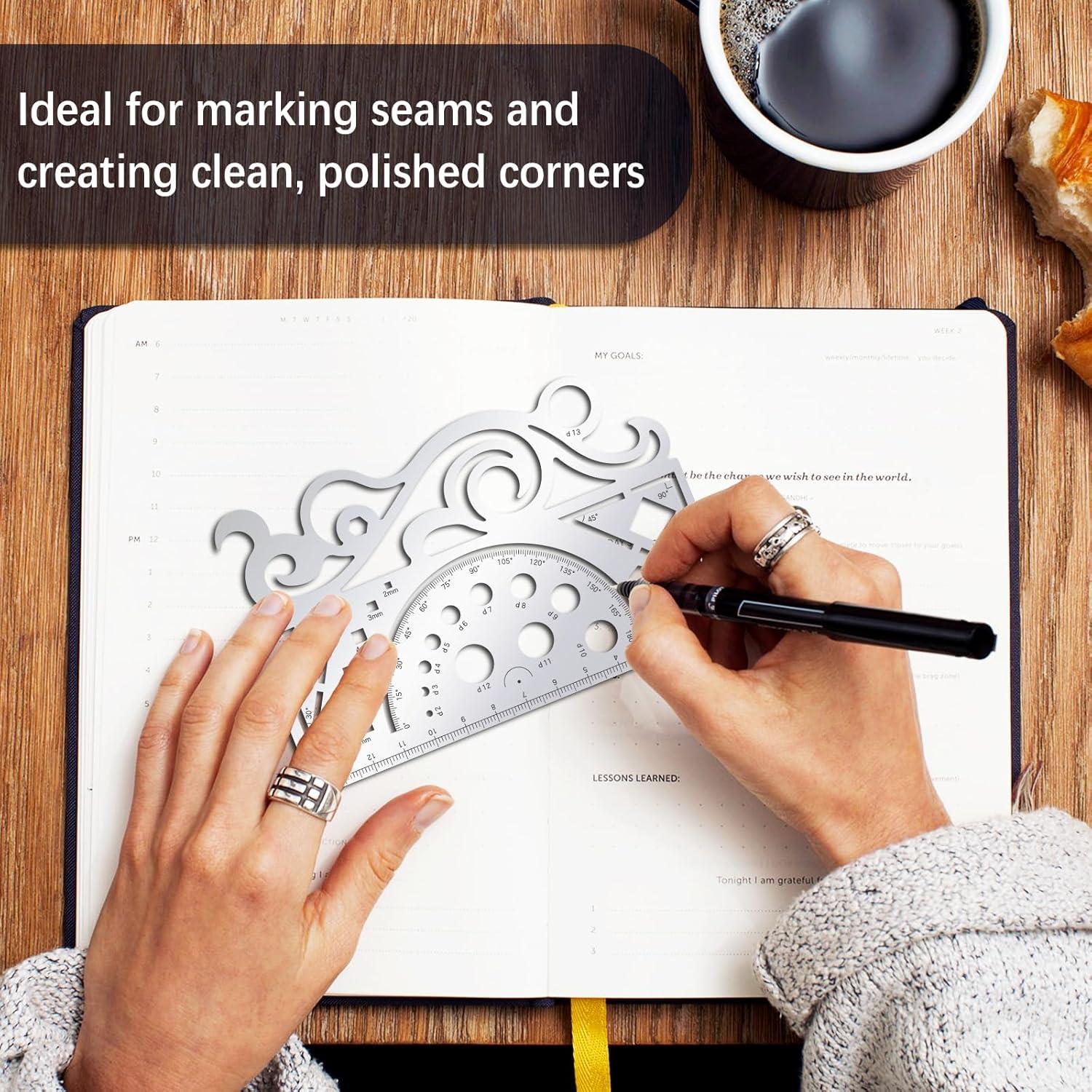 Plantilla de Curva Francesa ORIGACH de Acero Inoxidable 14x19cm