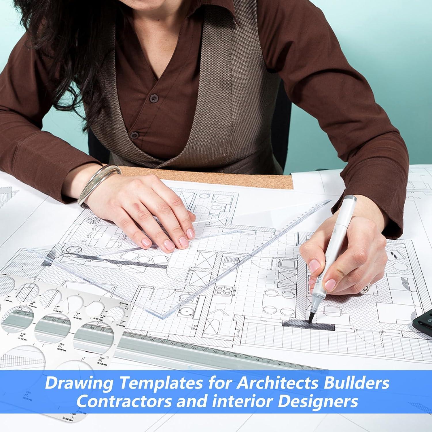 Kit de Plantillas de Diseño Interior Lusofie - 5 Piezas Reutilizables