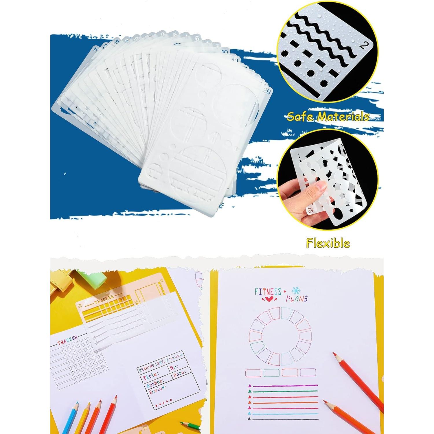 Conjunto de 30 Plantillas de Dibujo Tenare 10.16x17.78 cm