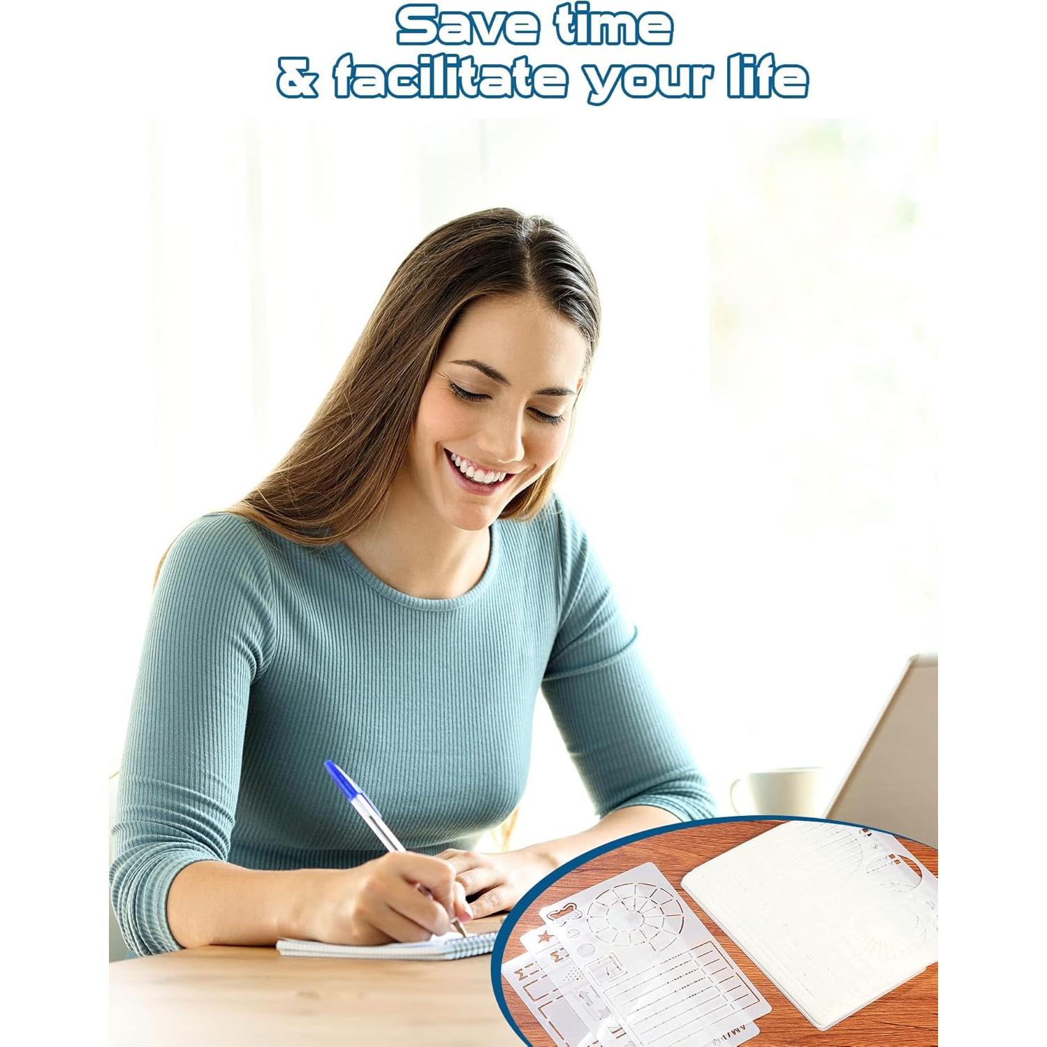 Conjunto de 30 Plantillas de Dibujo Tenare 10.16x17.78 cm