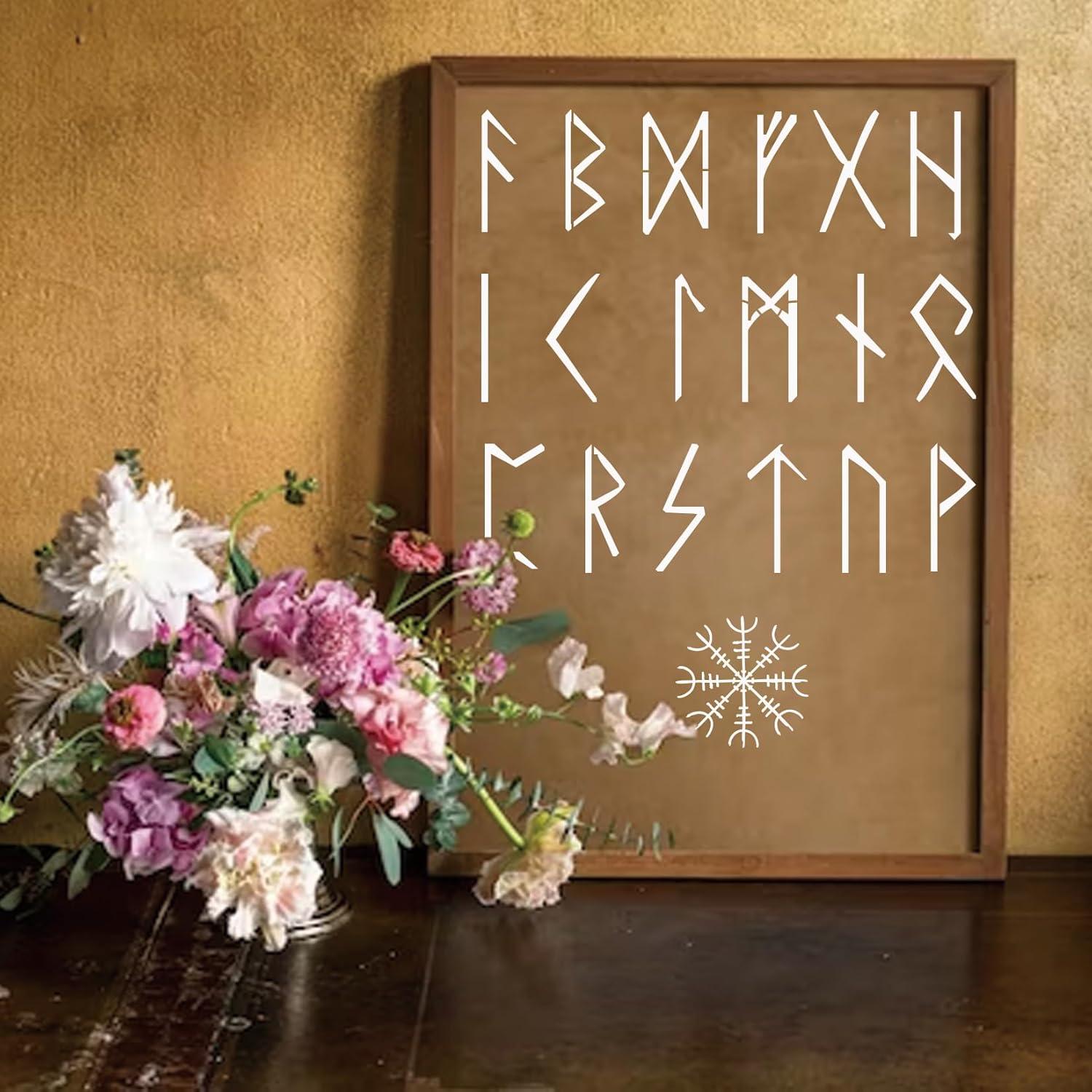 60 Plantillas de Runas para Pintar - YHSLMH - 7.62 cm