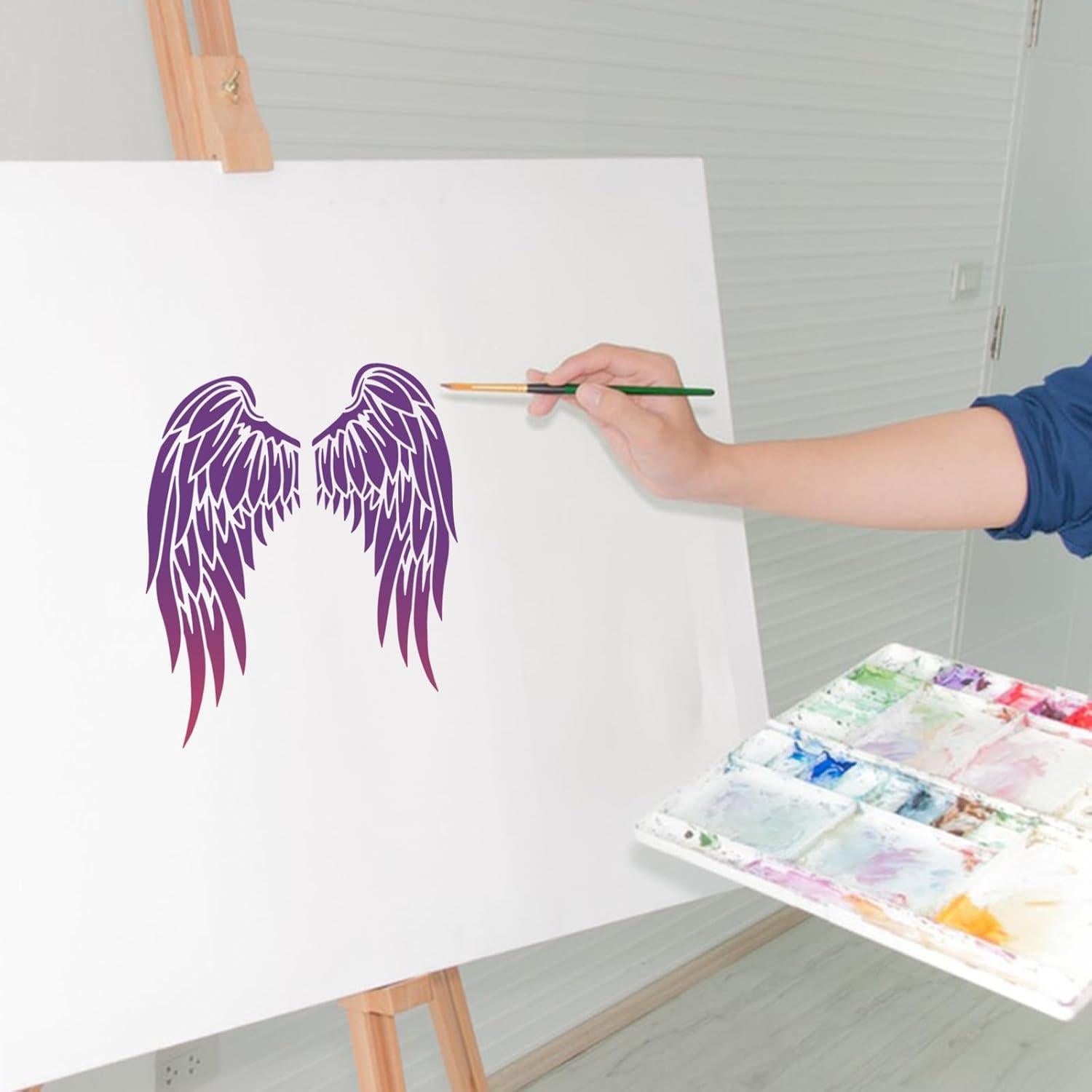 Plantillas de Alas de Ángel ORIGACH 4PCS 30x30 cm para Pintura