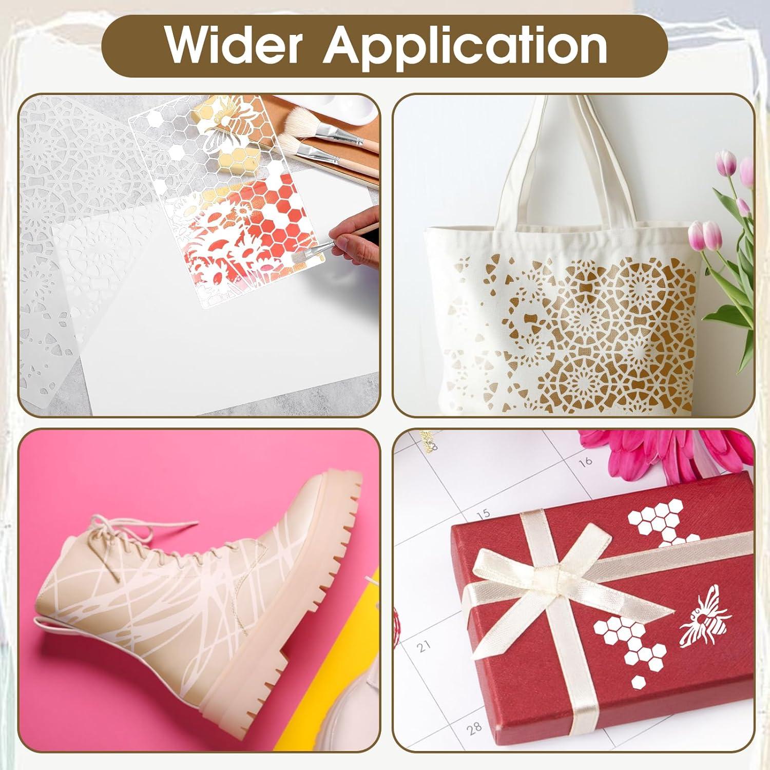 12 Plantillas Mixtas para Pintar LLOUSSAK 28x18 cm Reutilizables