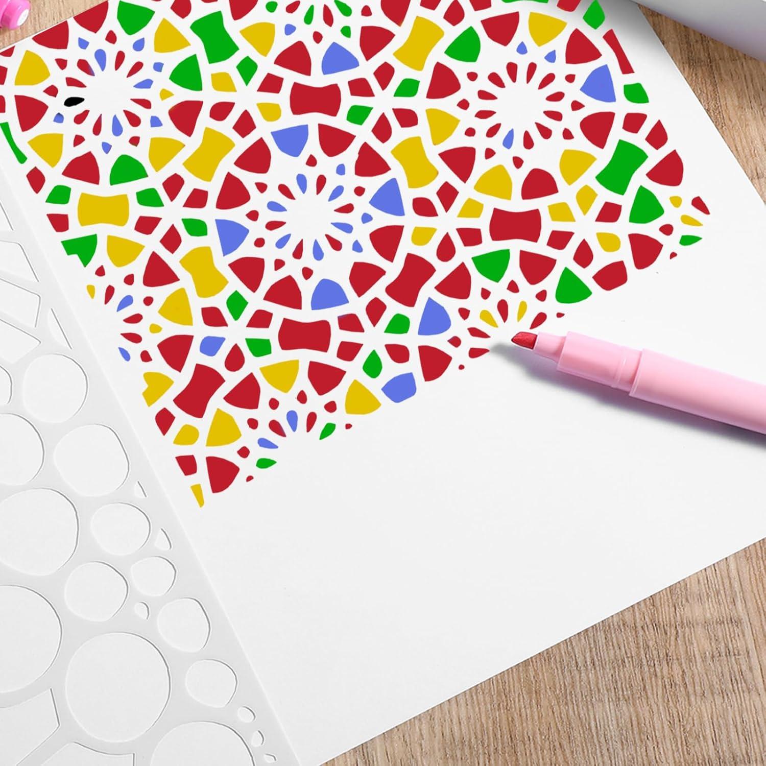 12 Plantillas Mixtas para Pintar LLOUSSAK 28x18 cm Reutilizables