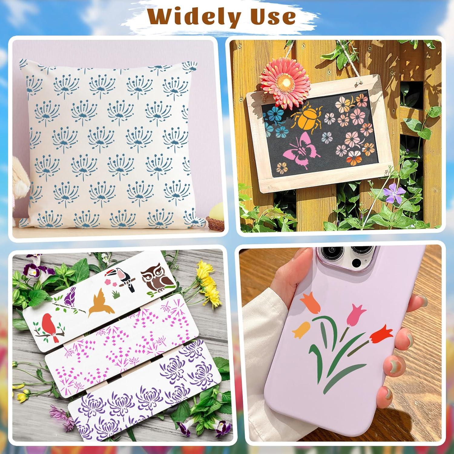 Kit Botánico y de Mariposas Yazhiji - 72 Plantillas Reutilizables