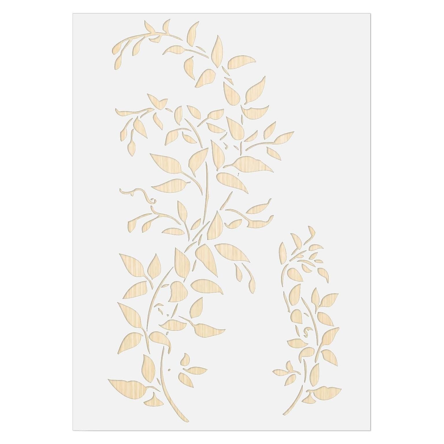 Plantilla de Enredadera A4 MOZEAT LENS para Pintura en Madera