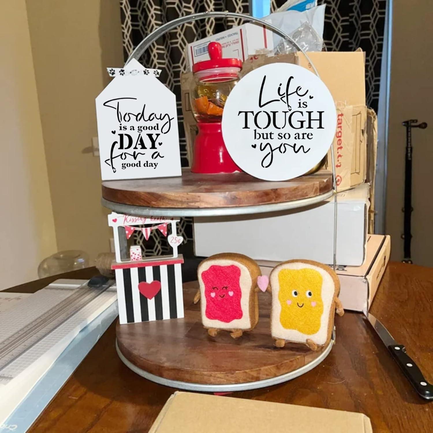 Plantillas Reutilizables de Pintura Pkqon - 20 Palabras 10cm