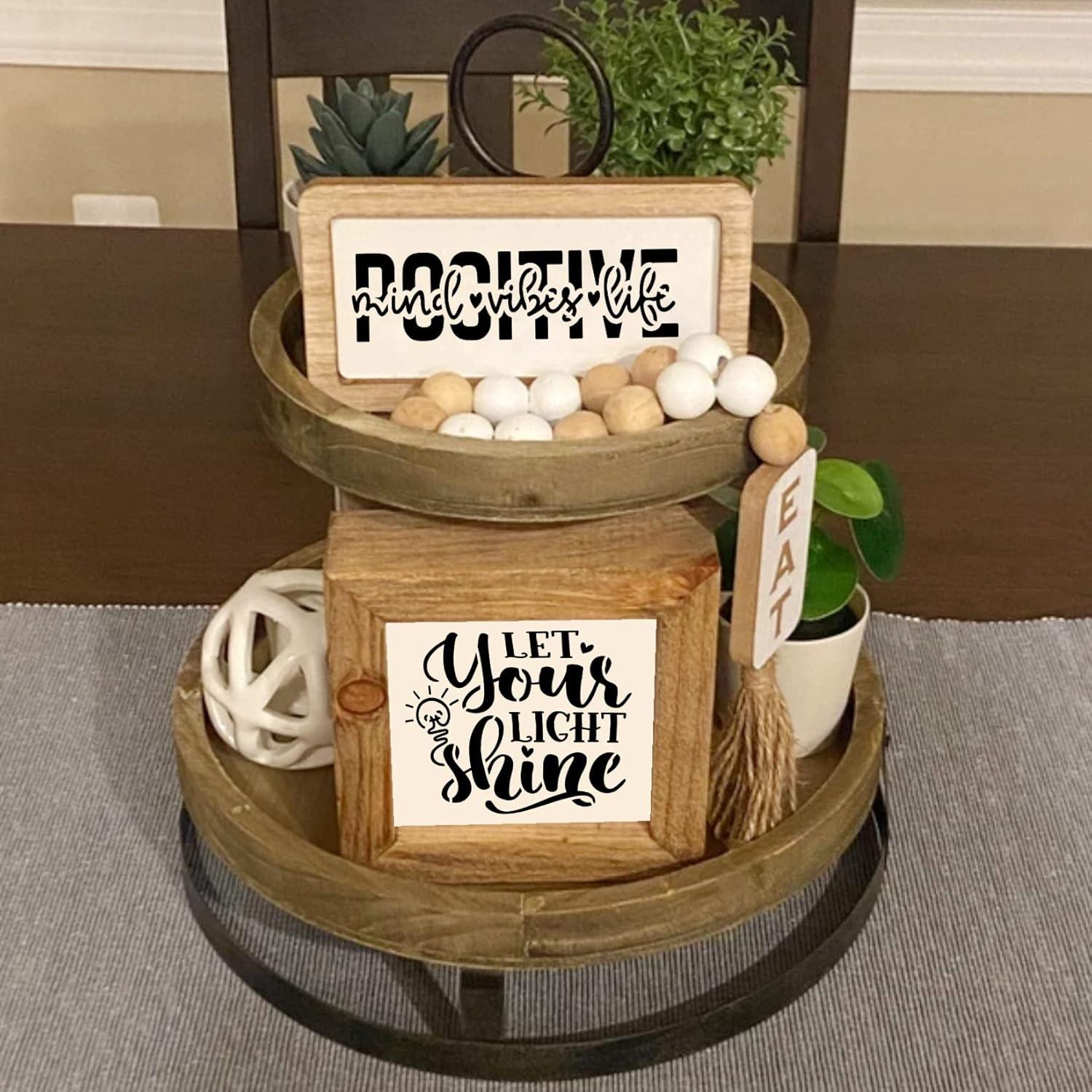 Plantillas Reutilizables de Pintura Pkqon - 20 Palabras 10cm