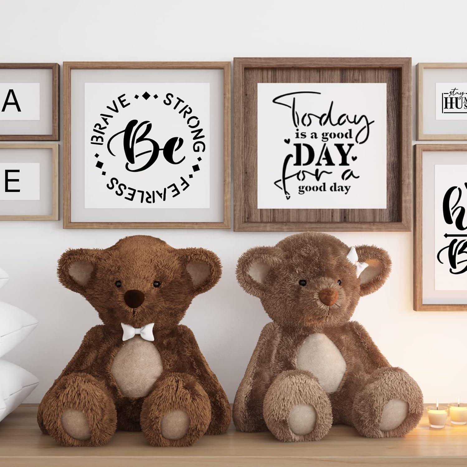 Plantillas Reutilizables de Pintura Pkqon - 20 Palabras 10cm