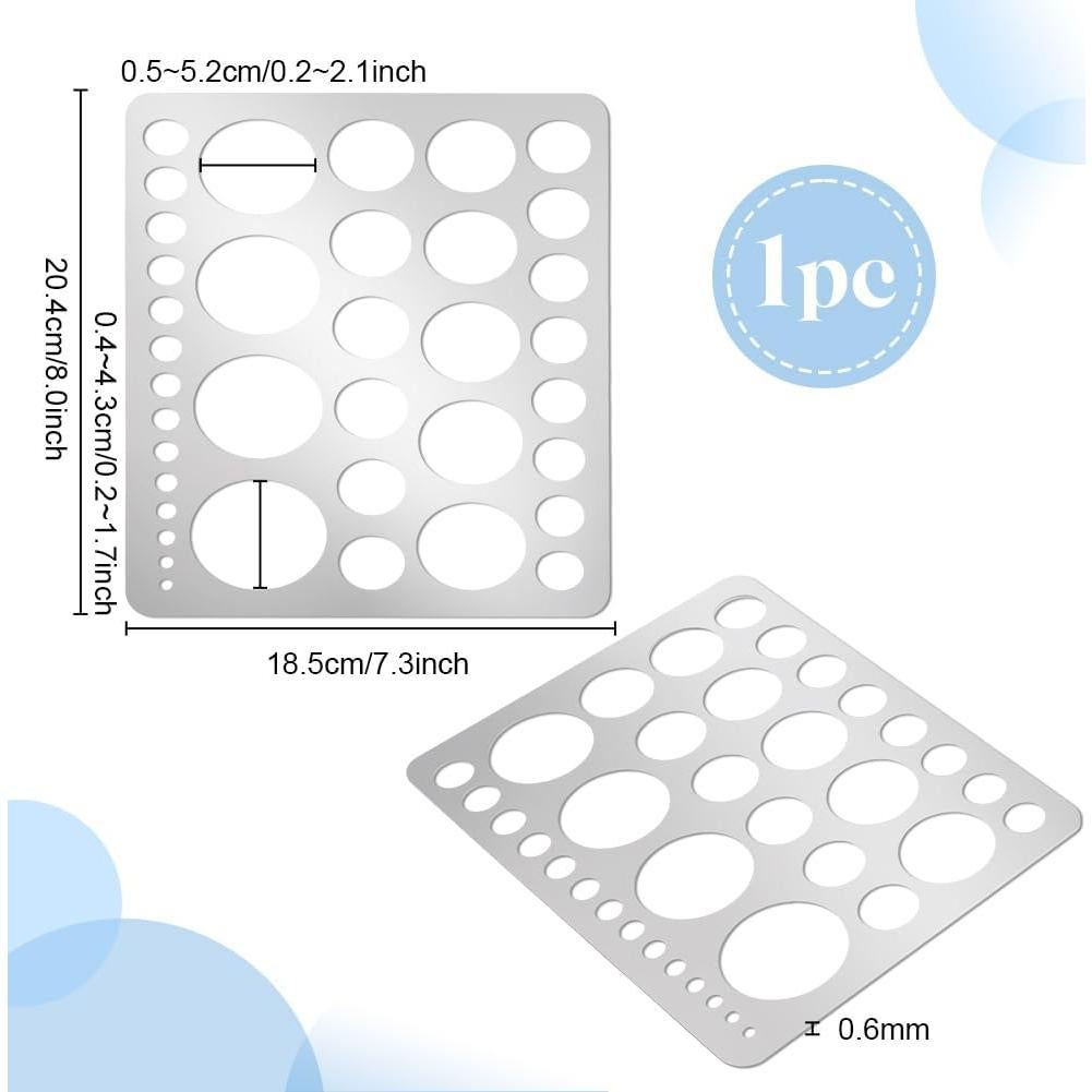 Plantilla Redonda de Acero Inoxidable 304 PH PandaHall 20.4x18.5cm