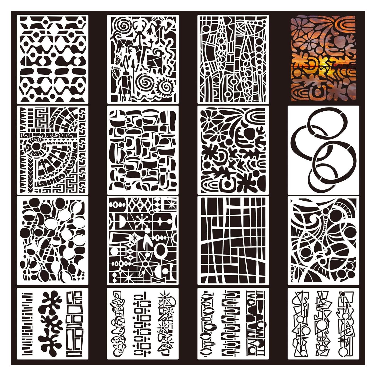 15 Plantillas Geométricas Reutilizables Quilax 25.4x20.3 cm