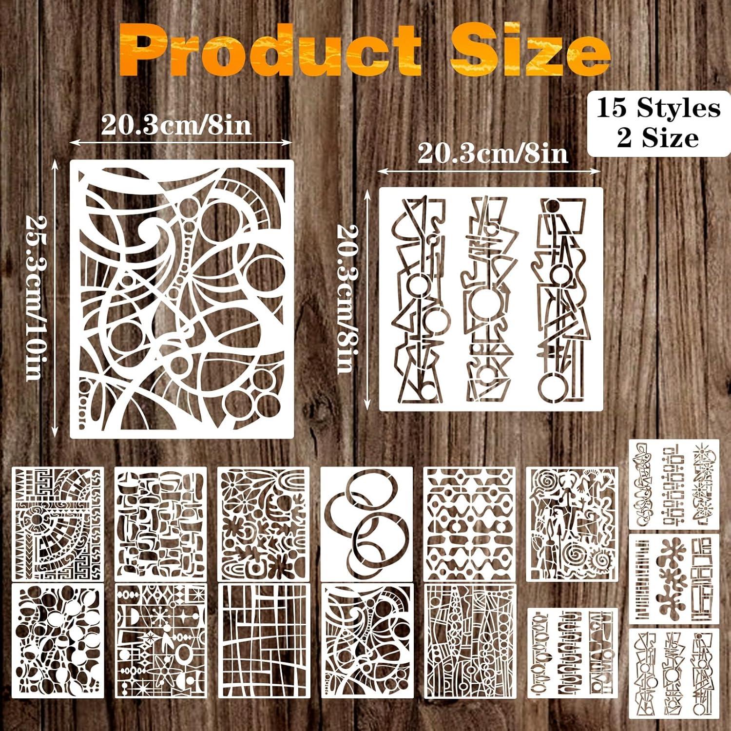 15 Plantillas Geométricas Reutilizables Quilax 25.4x20.3 cm