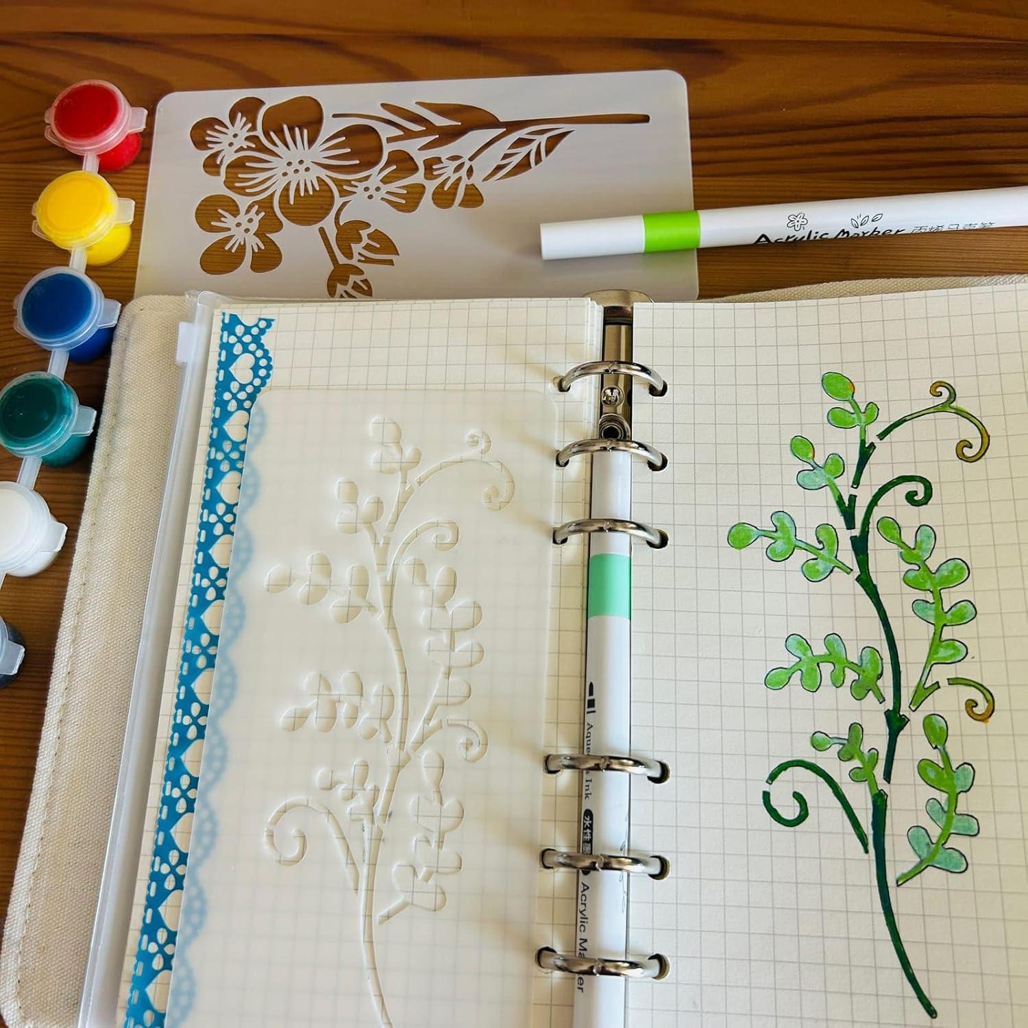 Plantillas Botánicas Reutilizables Felixcraft 18PCS 15.24x7.62cm