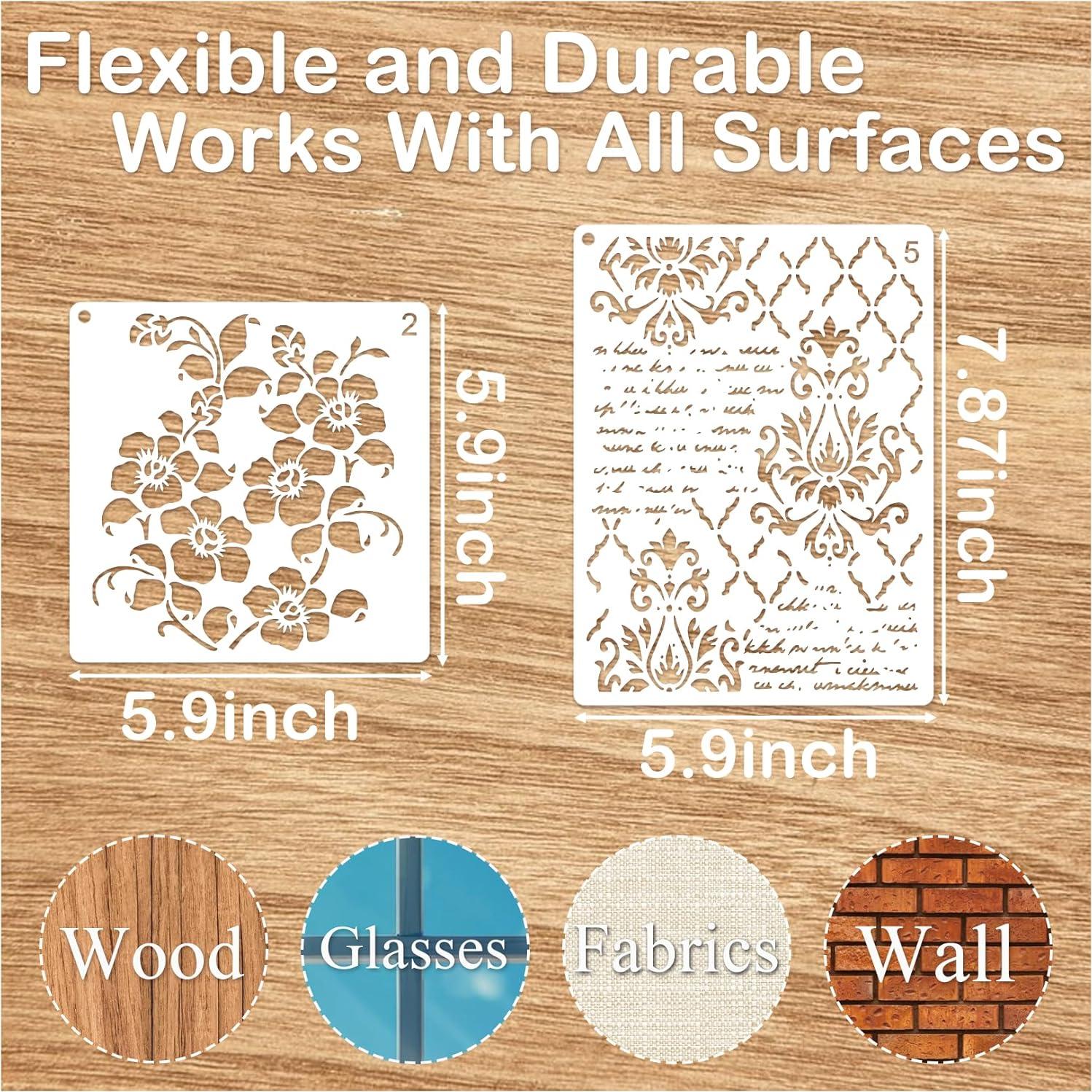 Plantillas Cubistas MYJMN para Manualidades 14 Piezas 20x15 cm