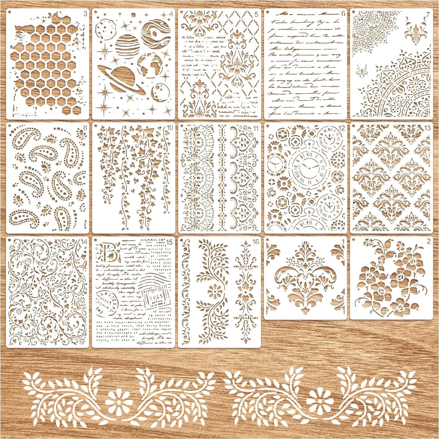 Plantillas Cubistas MYJMN para Manualidades 14 Piezas 20x15 cm