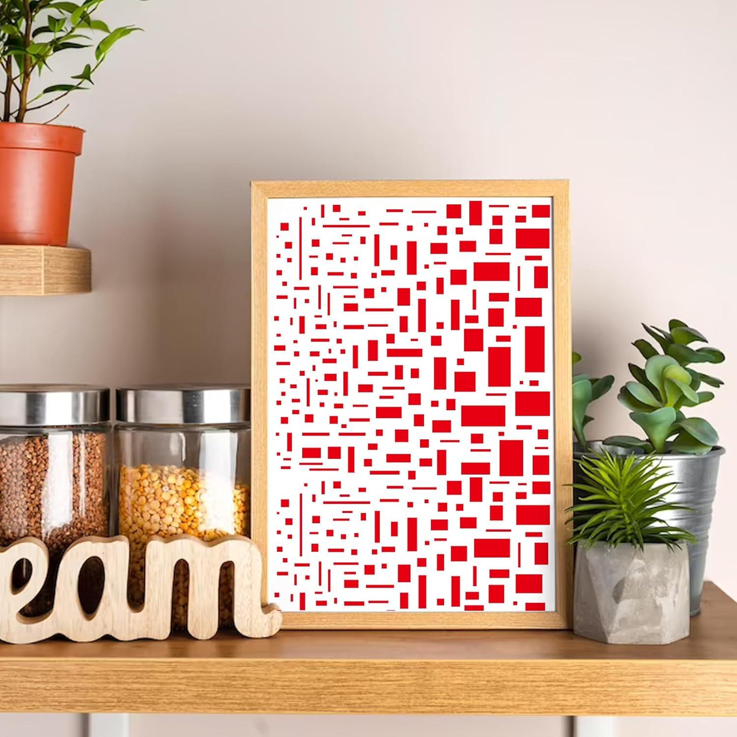 Plantillas Cubistas Reutilizables Yanroom 16pcs 15.24x15.24cm