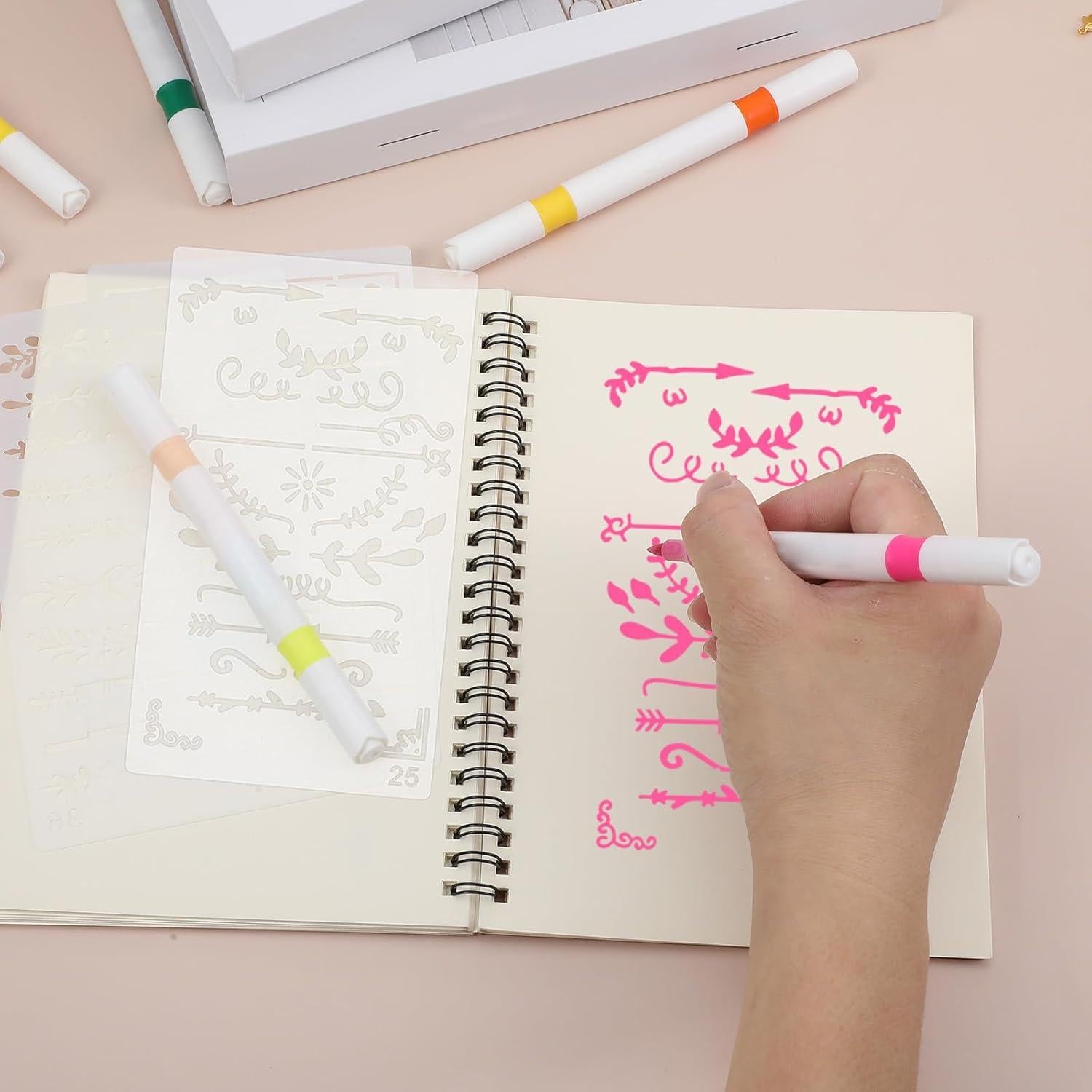 36 Plantillas para Diario Prasacco 10x18 cm Reutilizables