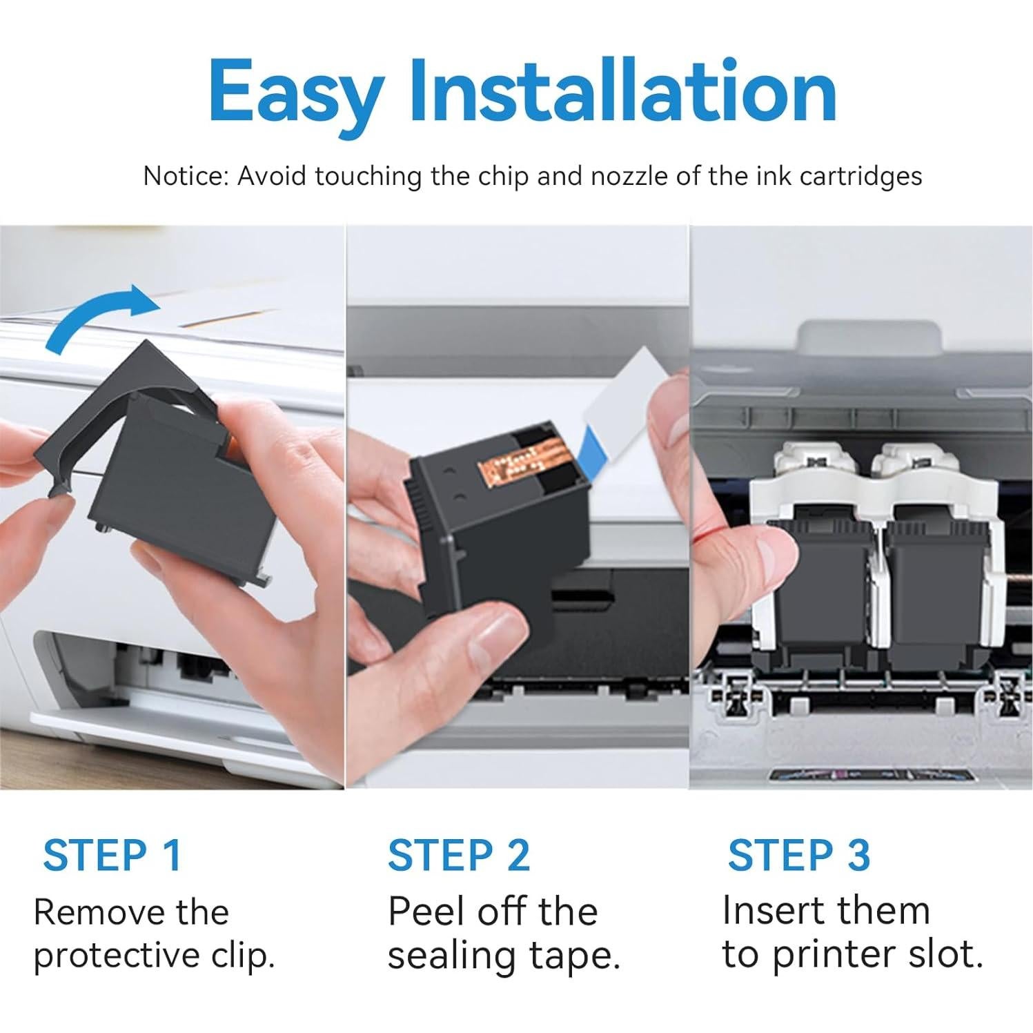 Cartuchos de tinta 63XL InkPlore compatibles para HP Envy y OfficeJet