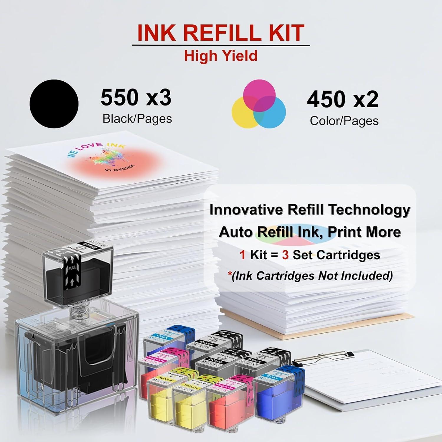 Kit de Recarga de Tinta 243XL 244XL VLOVEINK 9 Paquetes