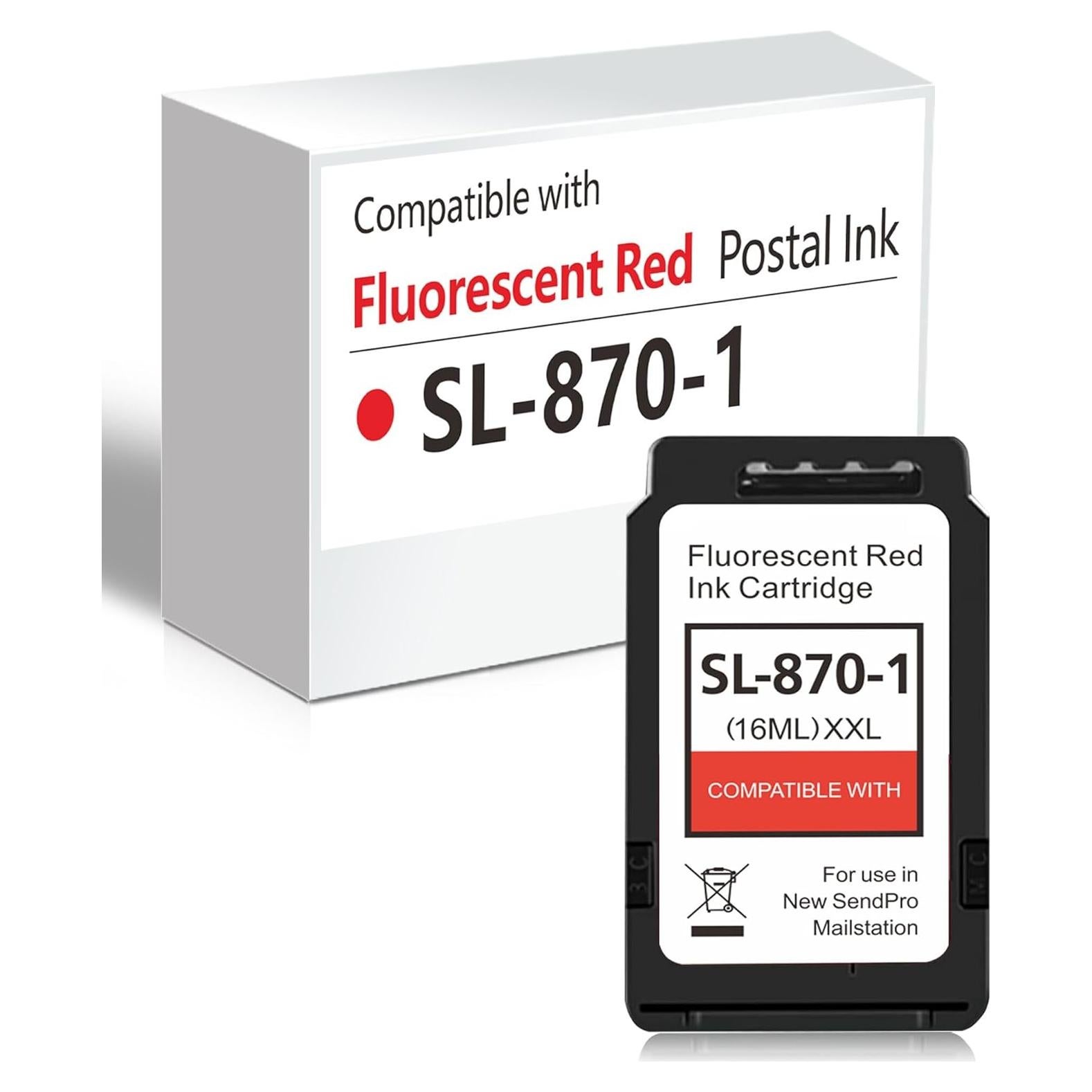 Cartucho de Tinta Roja SL-870-1 XXL 18ML Compatible Pitney Bowes