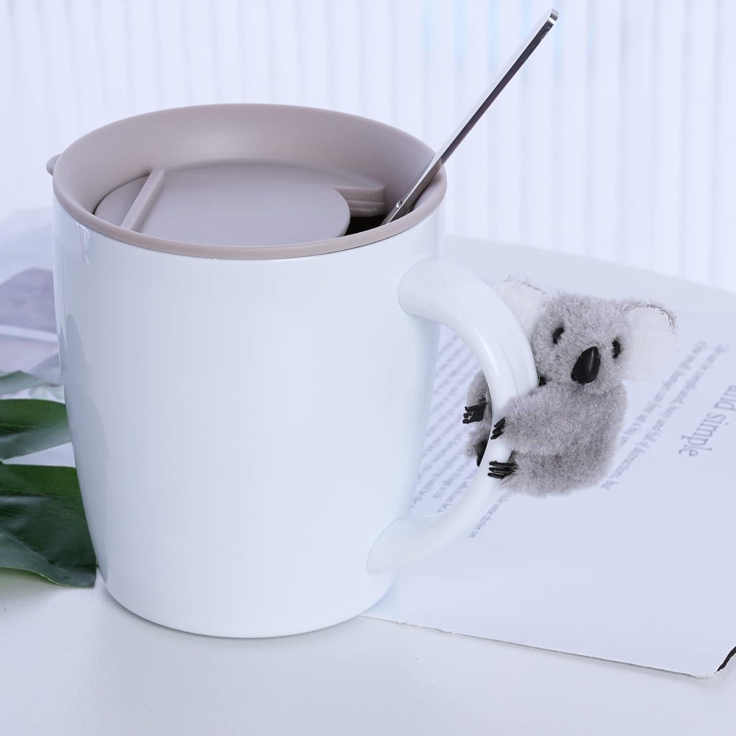 24 Clips de Koala Haakong para Lápiz - Gris y Caqui